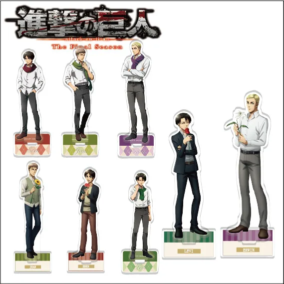 

Аниме; Обувь для косплея по аниме «атака на Титанов» Eren Леви Rivaille фигурка на акриловой подставке модель украшения игрушки Косплэй подарки к...