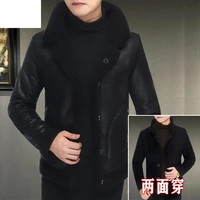 mens korean lapel loose tops velvet thick winter clothes mens clothing 2022 winter slim jacket mens two sided jacket a4