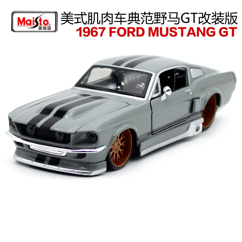 Maisto 1:24 1967 Ford Mustang GT с автомобилями, модель автомобиля, литая под давлением, новинка, в коробке, 31094