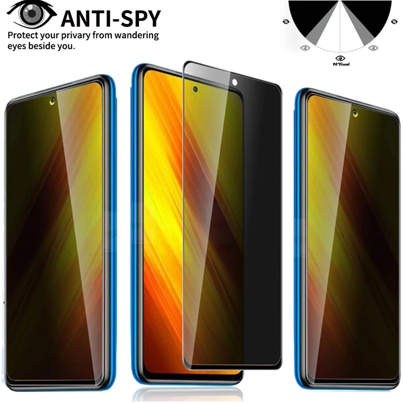Poco x5 pro, cristal templado for poco x3 pro anti espias poko x4 gt screen protector anti spy little poco f3 f4 xiaomi x4 gt m4 pro poco m3 x4 pro 5g x5 privacy glass poco x5 5g