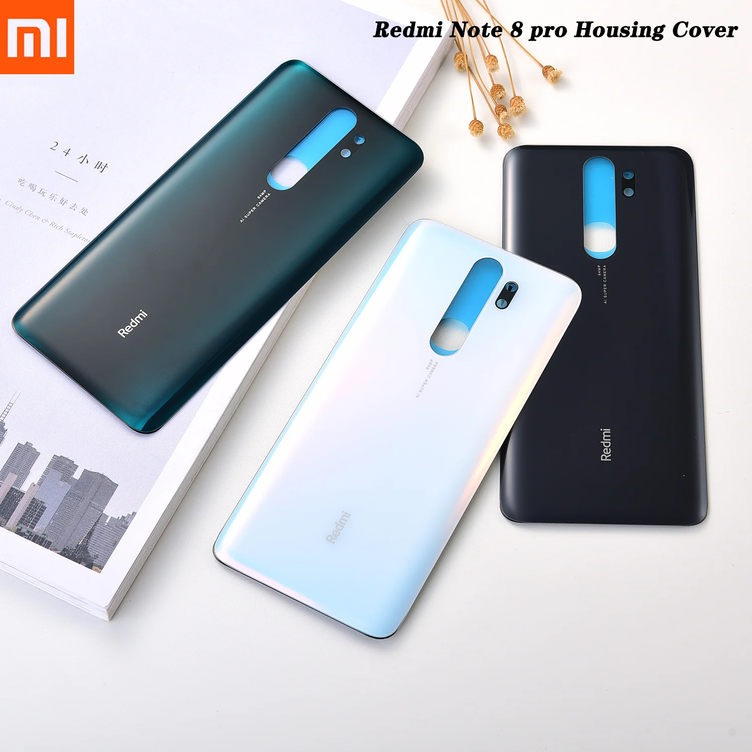 Новинка Крышка батарейного отсека для Xiaomi Redmi Note 8 Pro Задняя стеклянная панель