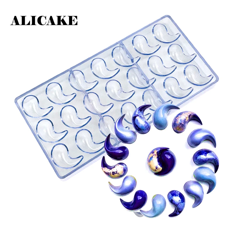 

The Eight Trigrams Chocolate Mold 21 Cavity Funny Polycarbonate Plastic Cake Decoration Accessories for Pastry Chef