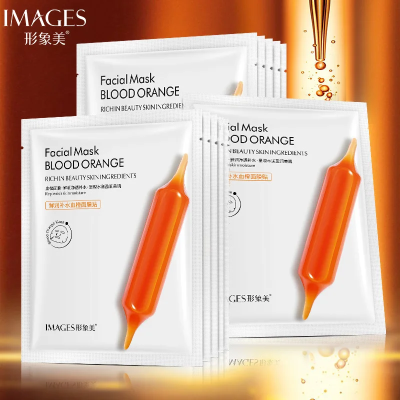 Изображение красота крови оранжевый Facemask эссенция вода увлажняющие поры