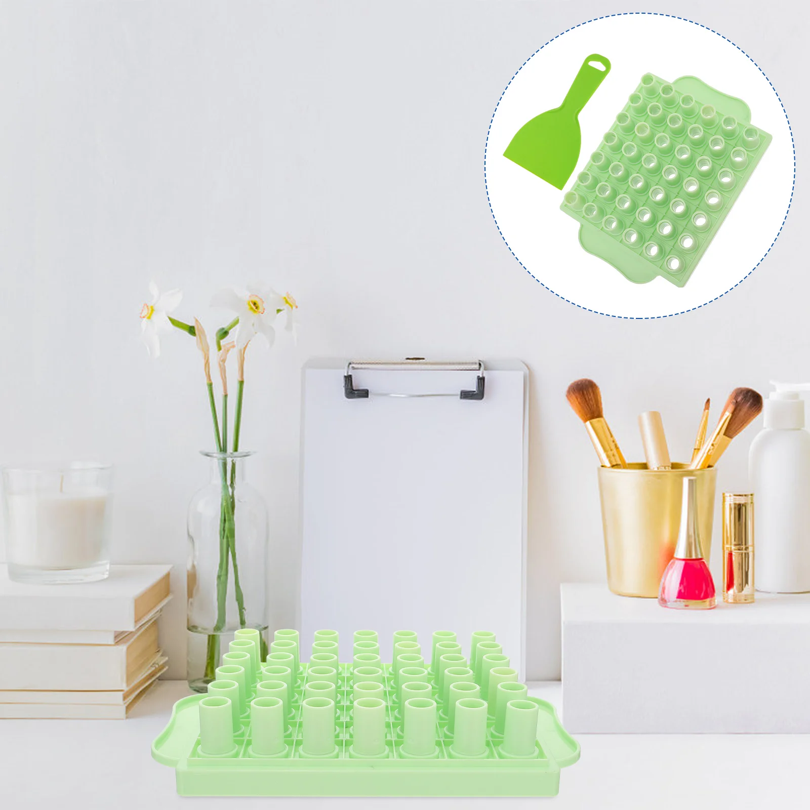 

1 шт., лоток для бальзама для губ с лопаткой