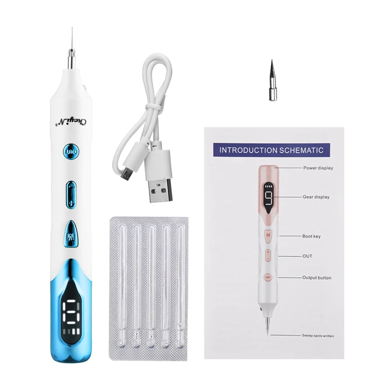 

CkeyiN Tattoo Mole Removal Machine Pen Laser Facial Skin Tag Freckle Wart Dark Spot Remover LCD Screen Beauty Skin Care Tool 50