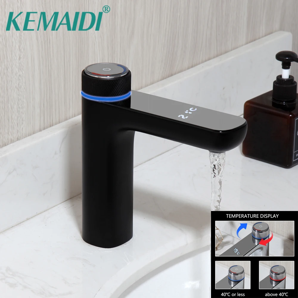 Смеситель для раковины KEMAIDI латунный хромированный кран холодной и горячей воды