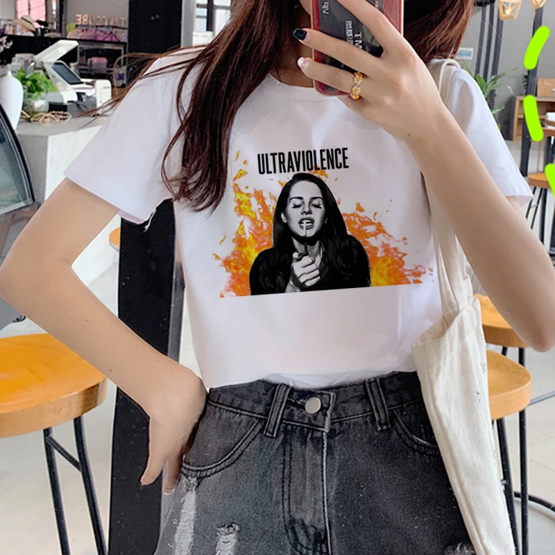 Lana Del Rey Harajuku Ullzang футболка женская с забавным принтом Футболка для фанатов 90s графическая Эстетическая футболка корейский стиль футболки женские - Цвет: 5790