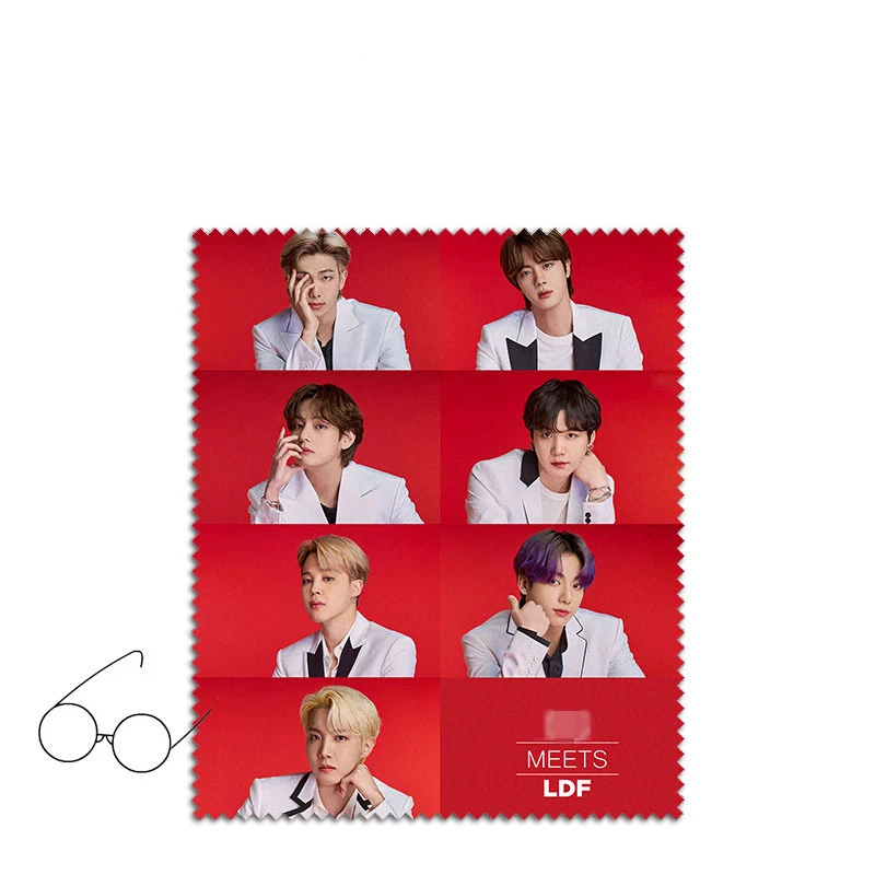 

Оптовая продажа, Kpop Bangtan Boys соответствует LDF салфетка для очков, салфетка для очистки очков, аксессуары