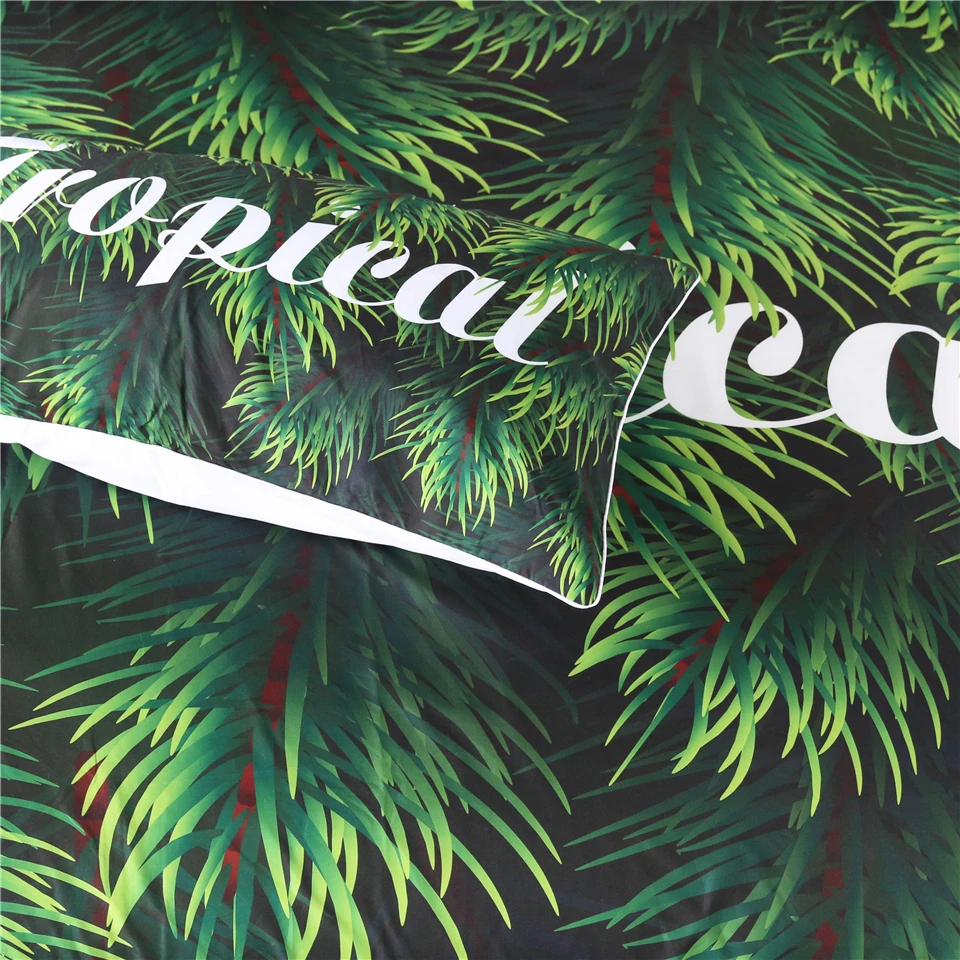 

Leaf Duvet Cover Set Kids Women Plant Print Bedding Set Soft Microfiber Teens Comforter Cover with 2 Pillow Shams Zipper Closure