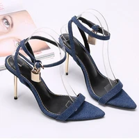 2022 fashion woman gladiator high heel sandals with gold lock female open toe belt ankle strap summer sandal shoes