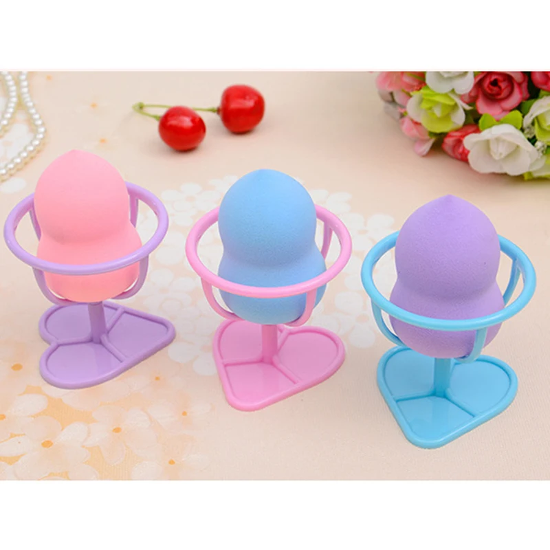 Мини Яйцо порошок слоеный макияж Хлопок Губка Химчистка держатель Стенд Лоток| |