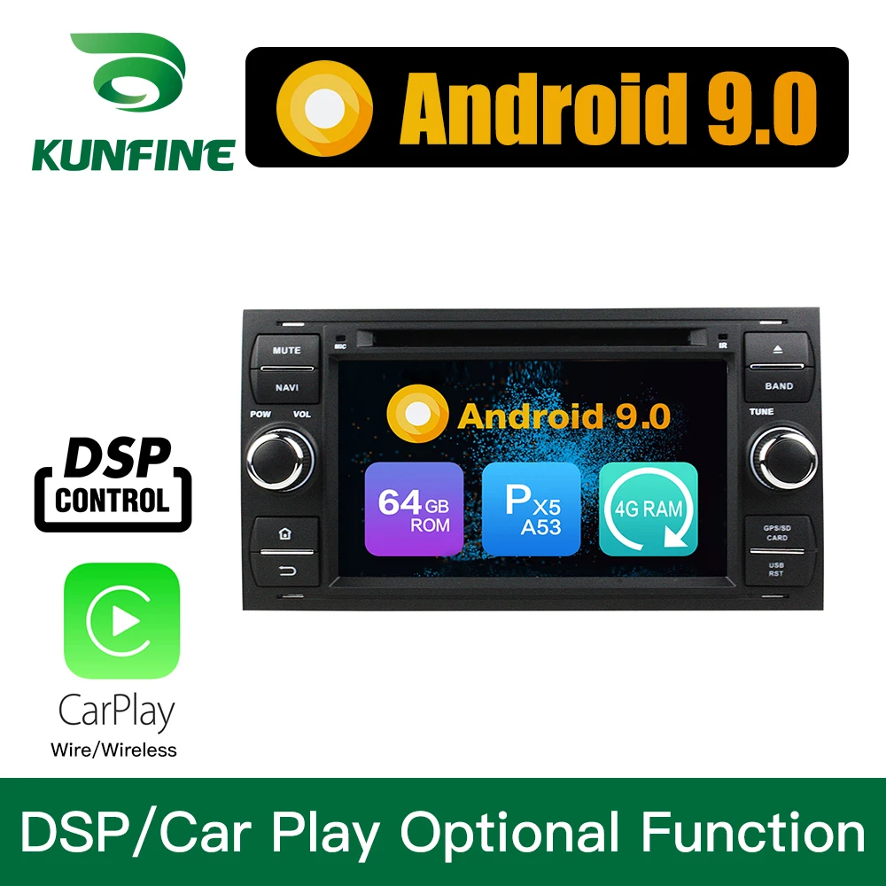 Android 9 0 Восьмиядерный 4 Гб ОЗУ 64 ПЗУ автомобильный DVD GPS мультимедийный плеер