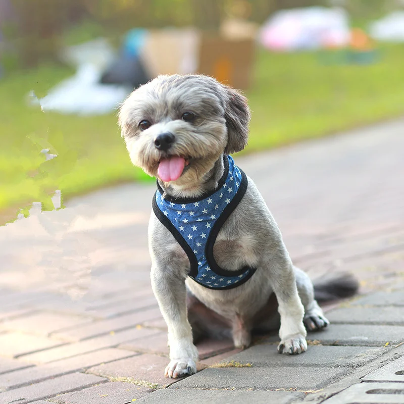 Жилетка без тяги для маленьких средних собак дышащая мягкая жилетка щенков