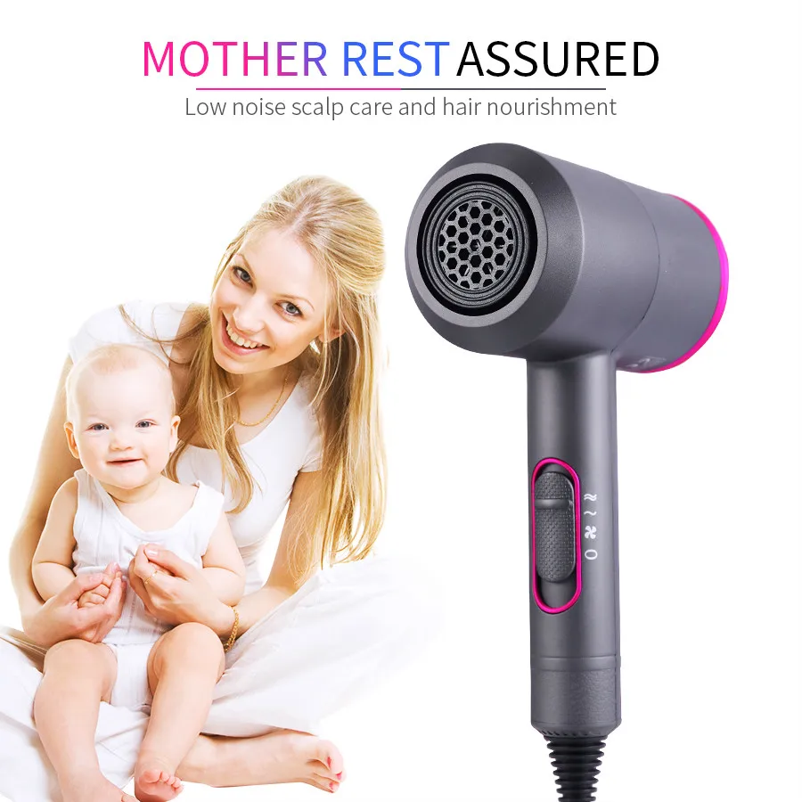 

2000W Professional Salon Hair Dryer Brush 2 In 1 Hot Air Brush Hair Dryers Negative Ionic Dryer For Hair Blow Dryer Strong Wind
