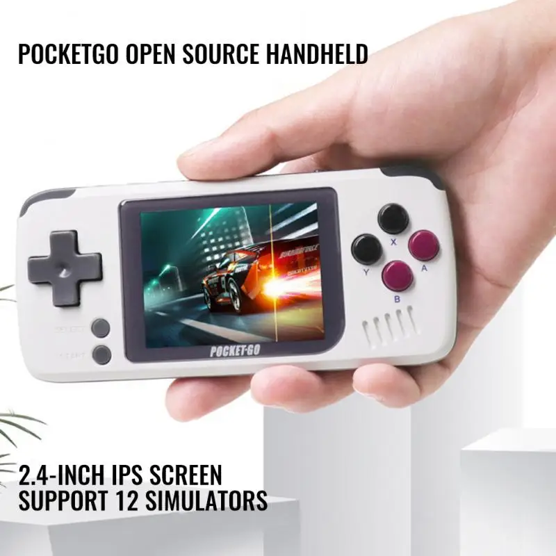 Игровая консоль V2 PocketGo в стиле ретро приставка с экраном 2 4 дюйма картой TF 32 ГБ