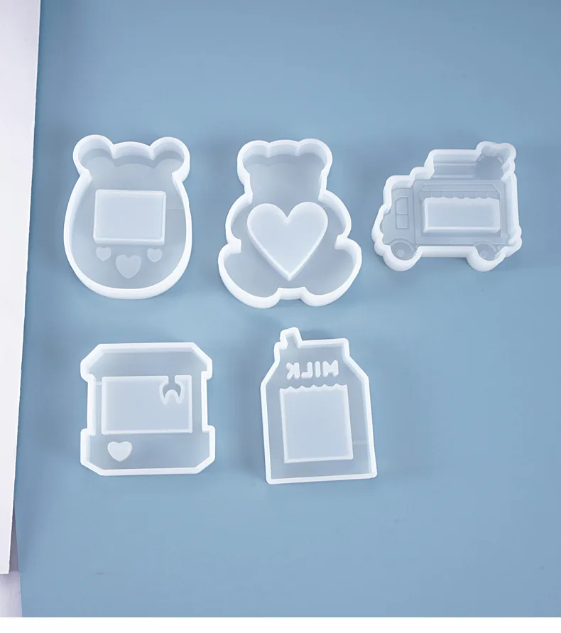 Силиконовая форма с милым медведем шейкер милые животные из смолы ювелирный