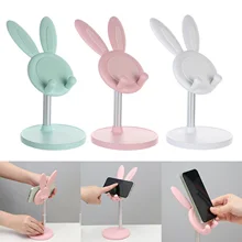 Ears Cute Bunny Tablet Stand Phone Holder Mobile Phone Accessories Desktop Rack Adjustable DU55