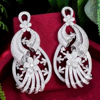 missvikki new original luxury gorgeous big drop earrings for women fine bridal wedding party top shiny jewelry high quality