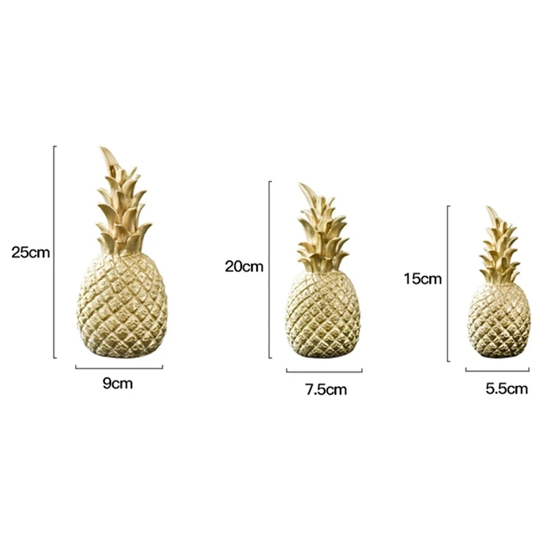

Creative Resin Pineapple Decorations for Home OrnamentsLiving Room Wine Cabinet Window Desktop Ornament Table Decorative Crafts