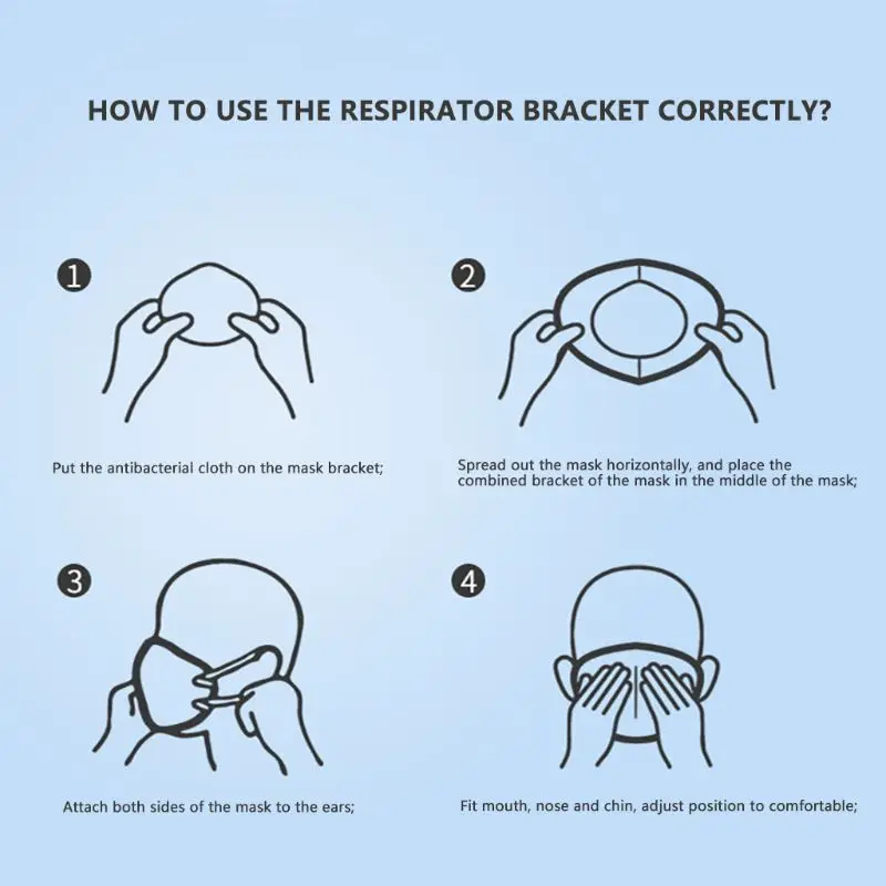 

3Pcs Three Dimensional DIY Face Mask Holder Mouth Cover Anti Pollution Reusable Support Bracket