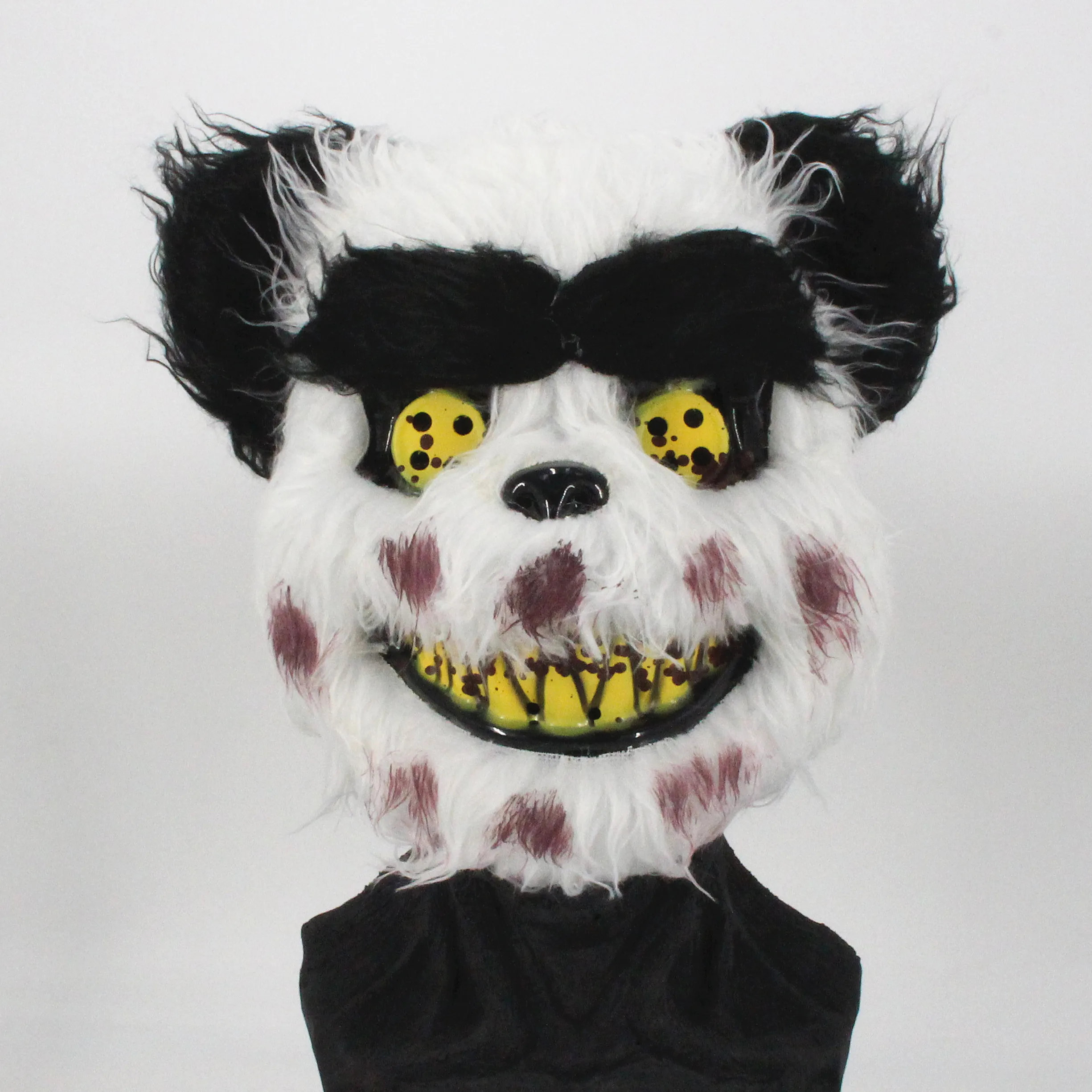 Маска для лица на Хэллоуин с пушистой головкой забавная животных ужасом кроликом