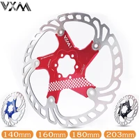 vxm bicycle floating brake disc floatultralight mtb bike brake pads six hole disc rotors 140160180203mm bicycle parts