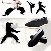 quality black cotton shoes mens traditional chinese kung fu cotton cloth wing chun tai chi martial art old beijing casual shoes