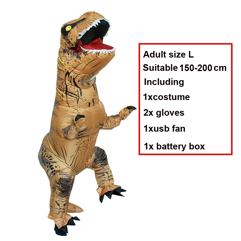 Лидер продаж надувной костюм инопланетянина T-Rex для взрослых и детей Хэллоуина |