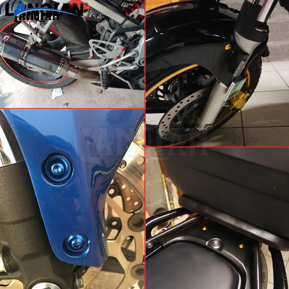 Оранжевый 6 мм CNC болты для обтекателя кузова мотоцикла 200 125 390 640 LC4 Supermoto 03 04 05 06 Honda