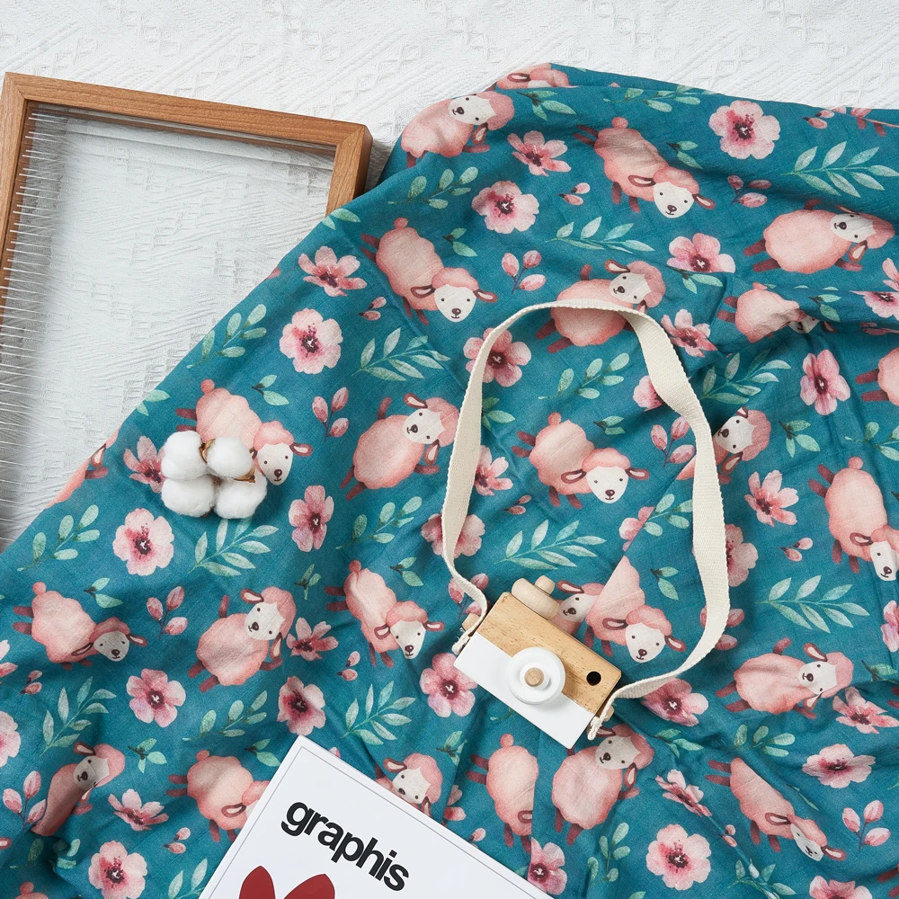 Happyflute-Manta para beb&eacute;, muselina de alta densidad, calidad superior, impresi&oacute;n Digital-3