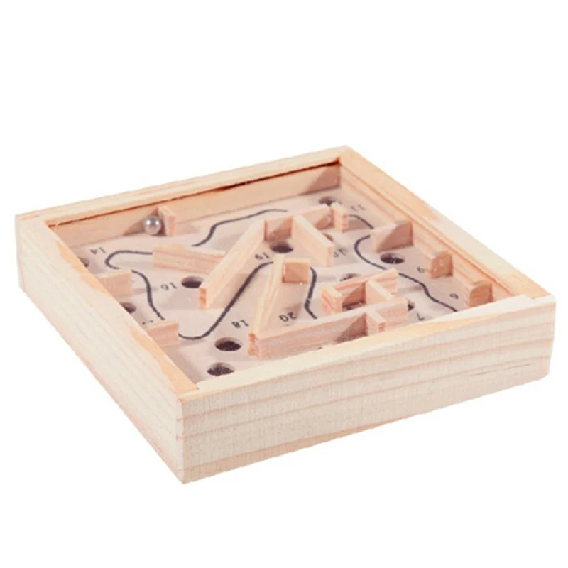 Kids 3D Puzzle Wooden Labyrinth Board Toys Ball Maze Games Handcrafted Toy Child Intellectual Development Educational Puzzles | Игрушки и