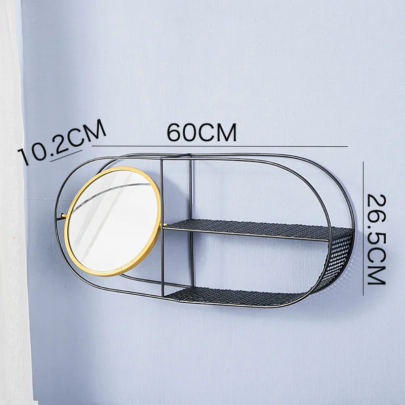 Металлическая настенная полка для гостиной геометрические полки в