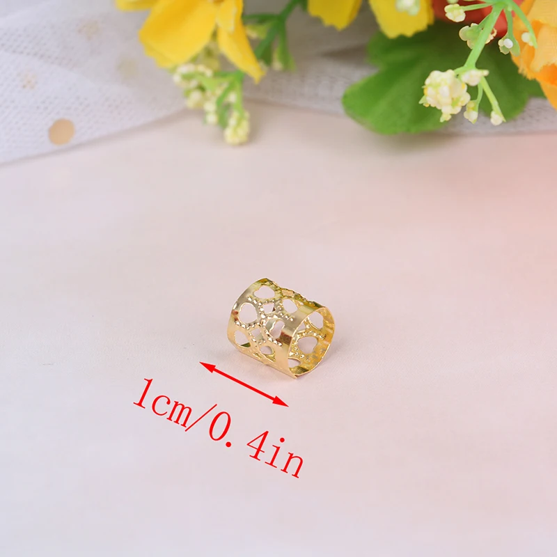 

20pcs Aluminum Tube Ring Dreadlock Beads For Braids Hair Beads For Dreadlocks Adjustable Hair Braid Cuff Clips