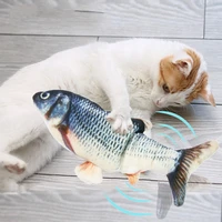 usb electronic pet cat fish toy battery charging cat chewing play simulation fish toy bite supplies delivery jitter swing