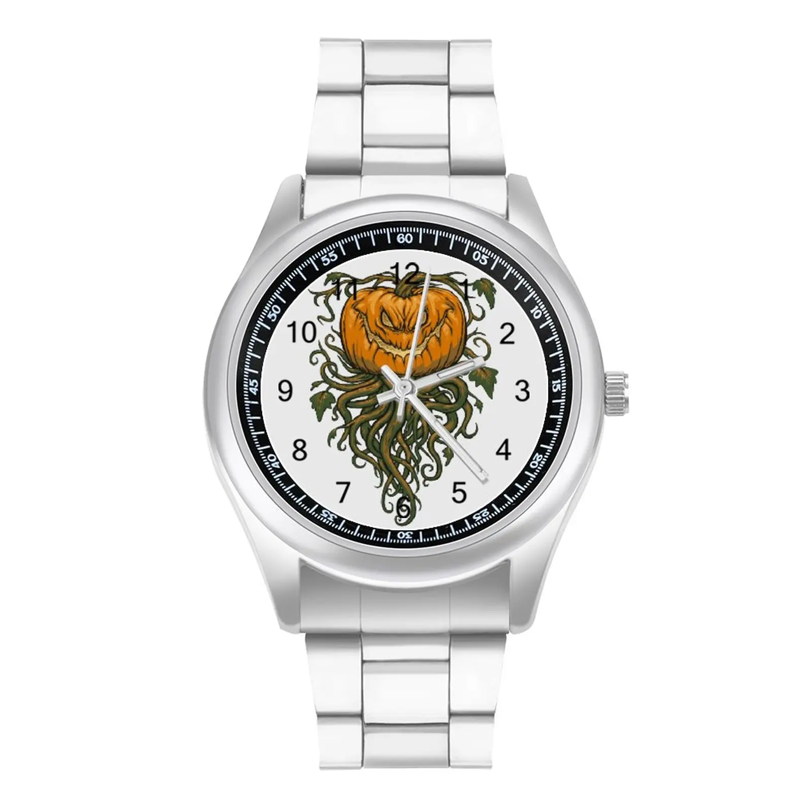 

Кварцевые часы с изображением тыквы на Хэллоуин, Классические наручные часы для мальчиков, фото, стальные деловые Высококачественные наруч...