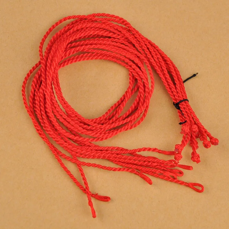 Red 1000pcs 2mm 45cm 18inches Silk Cord Necklace Knotted Ends For Necklaces DIY Cord Jewelry Making Supplies