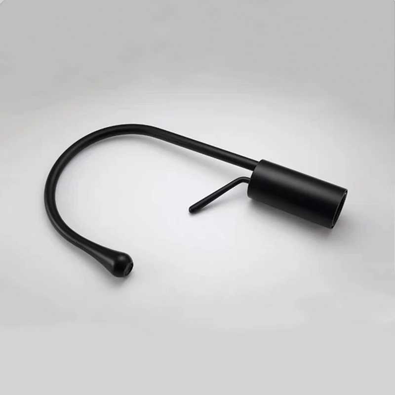 Смесители для раковины LIUYUE латунный Черный кран в форме капли большая изогнутая