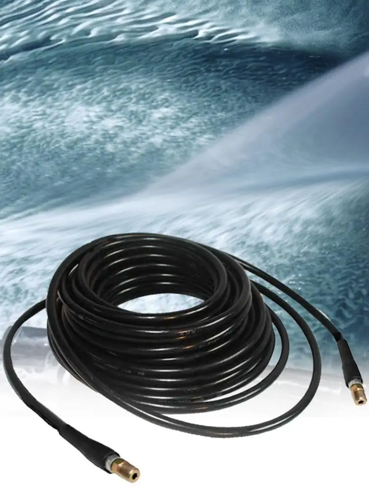 

Jetter Nozzles Kit 1/4 Inch 100ft Drain Cleaning Hose Button Nose Rotating Sewer Jetting Nozzle Orifice 4.0 4.5 5800 PSI for Pre