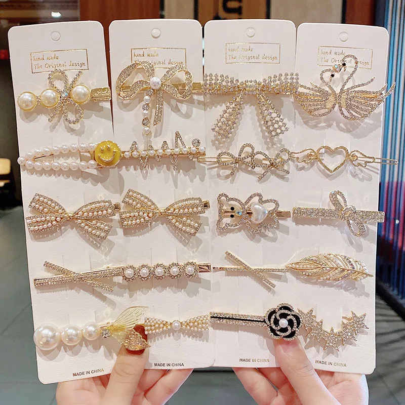 Заколки для волос женские металлические с лебедем 5 шт./компл. элегантные