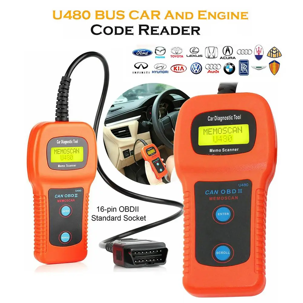 C27 U480 считыватель кодов OBD2CAN автобус EOBD Ull функция Автомобильный диагностический