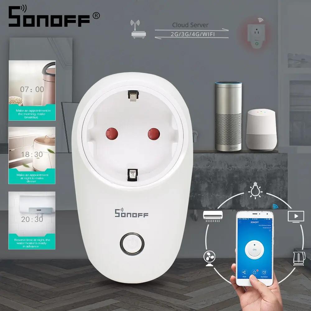 Интеллектуальный выключатель света SONOFF S26/MINI/Базовая умная розетка Wi Fi