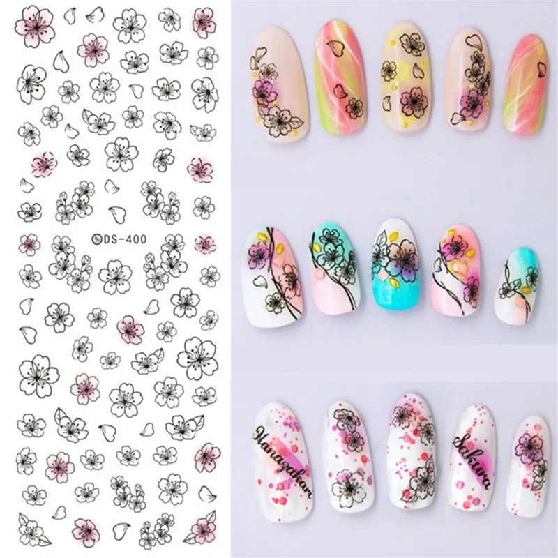 Цветок серии ногтей воды Наклейка s Сакура Маргаритка Лаванда цветочный узор