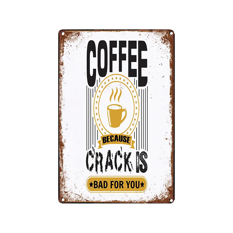 

Coffee On My Mine Vintage Signs Wall Cafe Home Pub Art Kitchen Bar Decoration Metal Poster 30X20CM LC-6809A