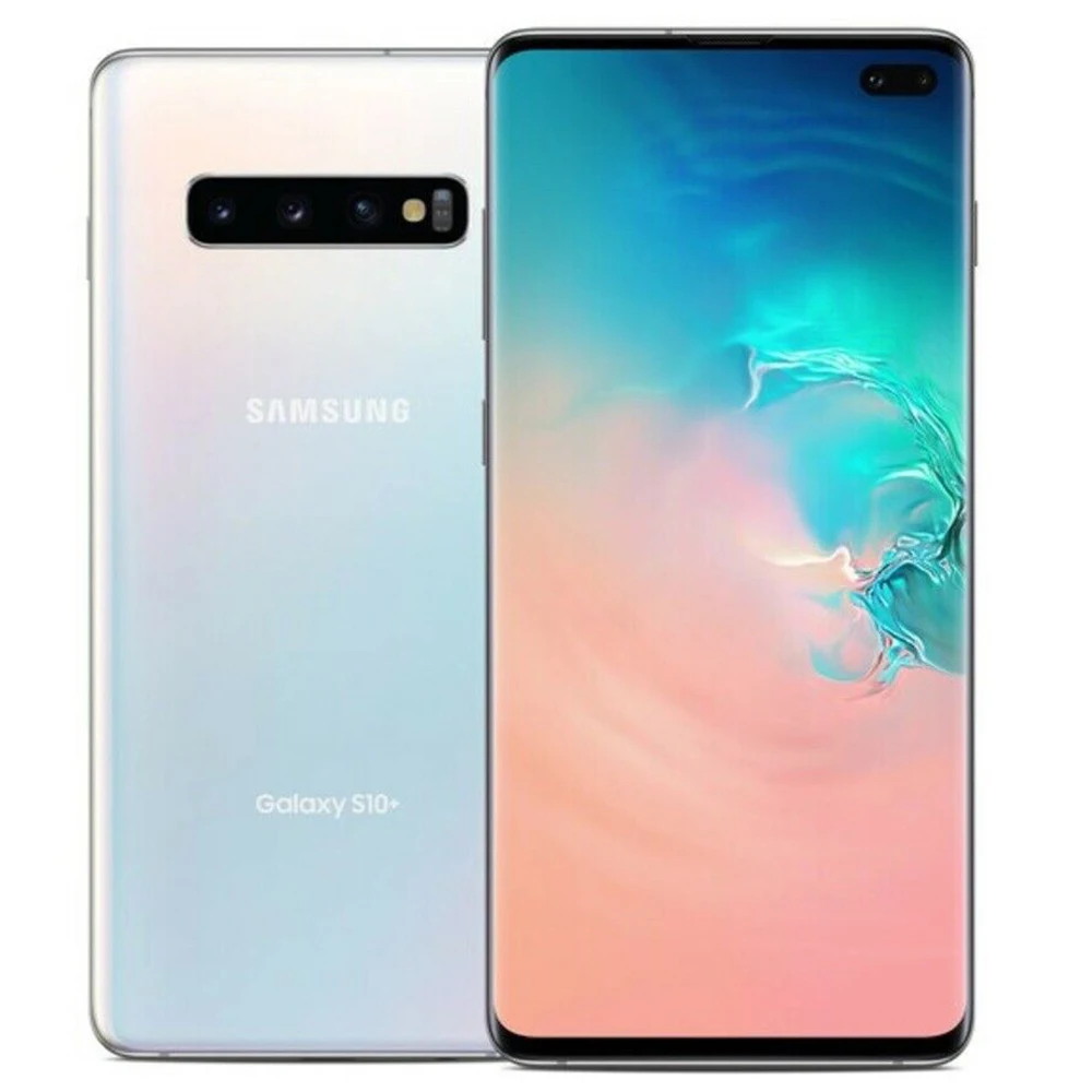 Оригинальный разблокированный сотовый телефон Samsung Galaxy S10 + Plus G975U1 6 4 дюйма 8 ГБ ОЗУ