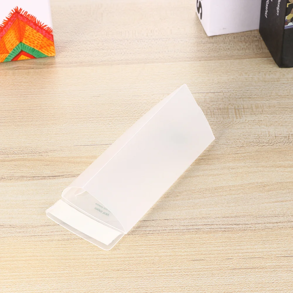 

5pcs Creative DIY Computer Display Aided Pencil Case Students Sticky Pen Holder Pencil Box Transparent Stationery Storage Case