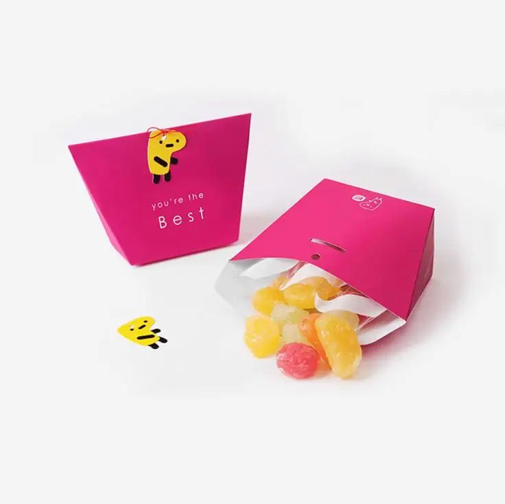 1 шт. милые бумажные пакеты для конфет подарочные печенья праздничные коробки еды