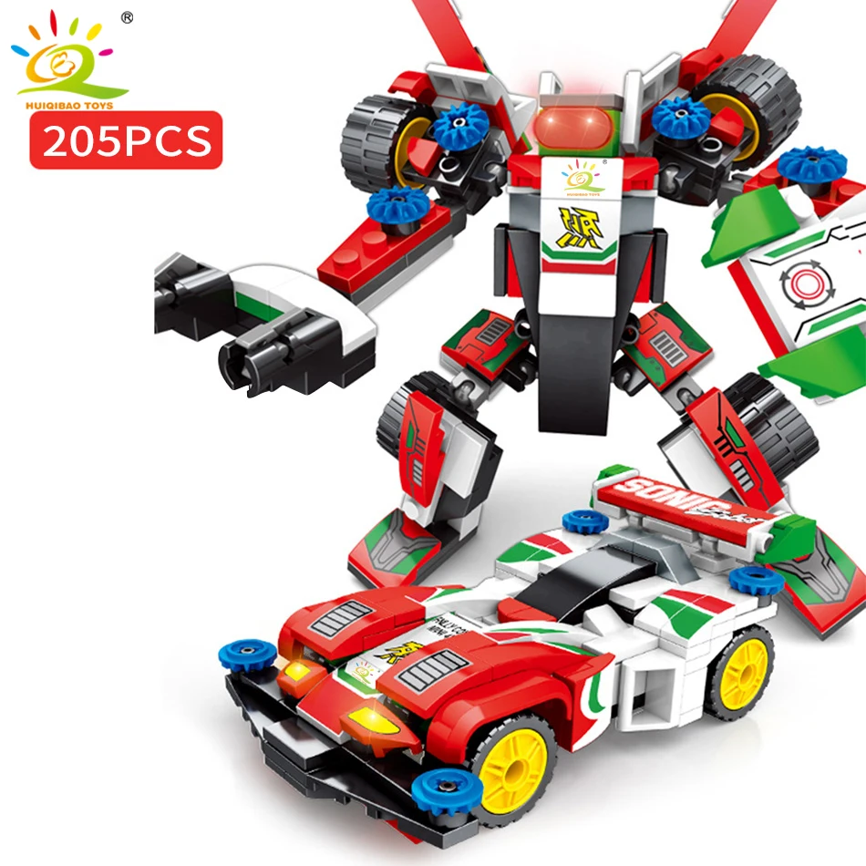 HUIQIBAO 805 шт. гоночный автомобиль скоростные чемпионы строительные блоки город