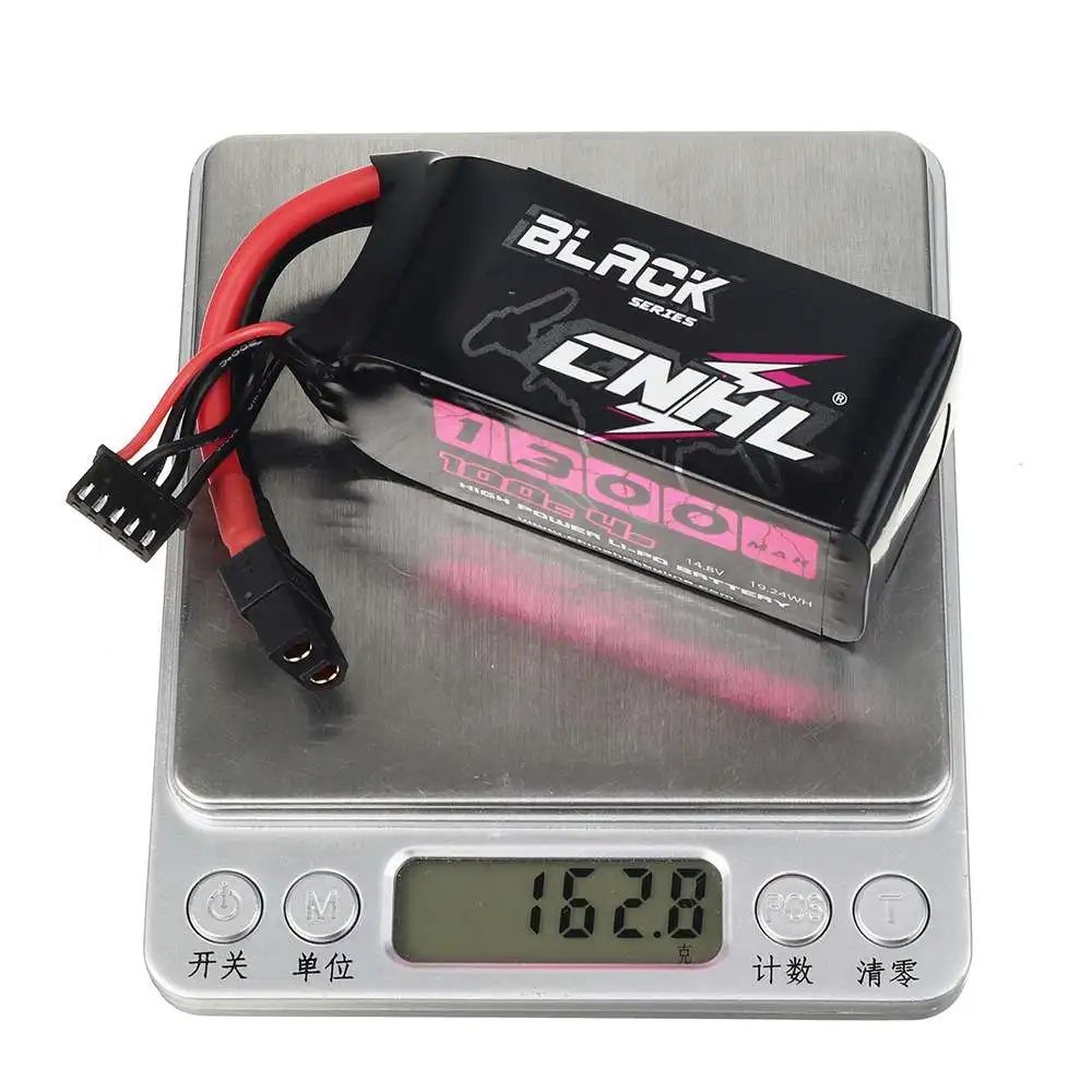 

CNHL Black Series 14.8V 1300mAh 100C 4S XT60 Plug LiPo Battery for RC Racing Drone FPV Quadcopter DIY Accessories Spare Part