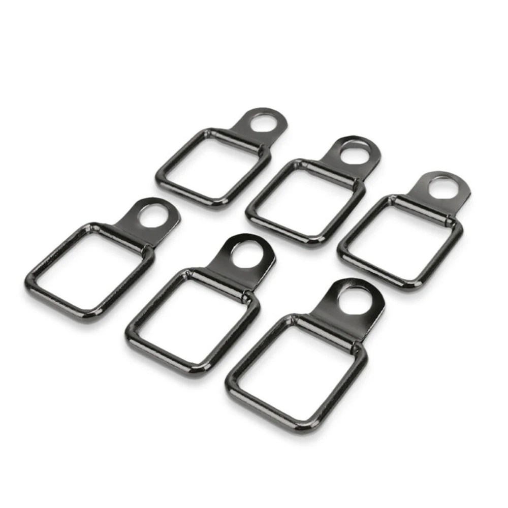 

6pcs D Ring Stainless Steel Tie Downs For Jeep Wrangler Cargo Black Heavy duty Car