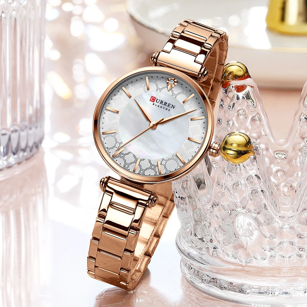 

Watches Women CURREN Top Brand Fashion Thin Quartz Wristwatch with Charming Stainless Steel Bracelet часы женские наручные